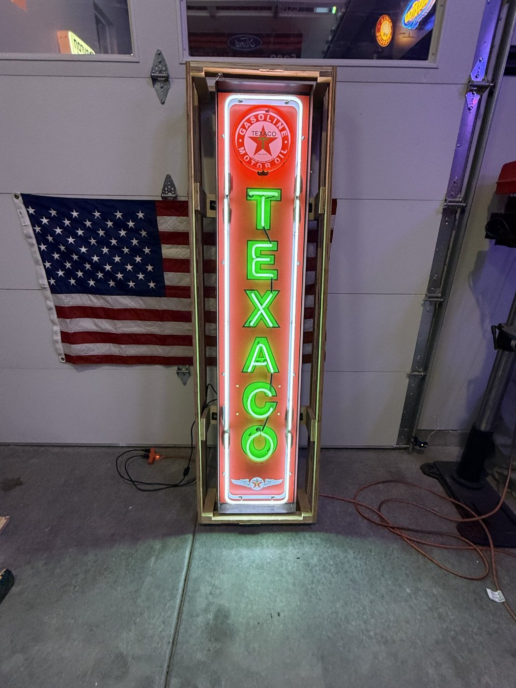 Texaco Vertical Neon Sign